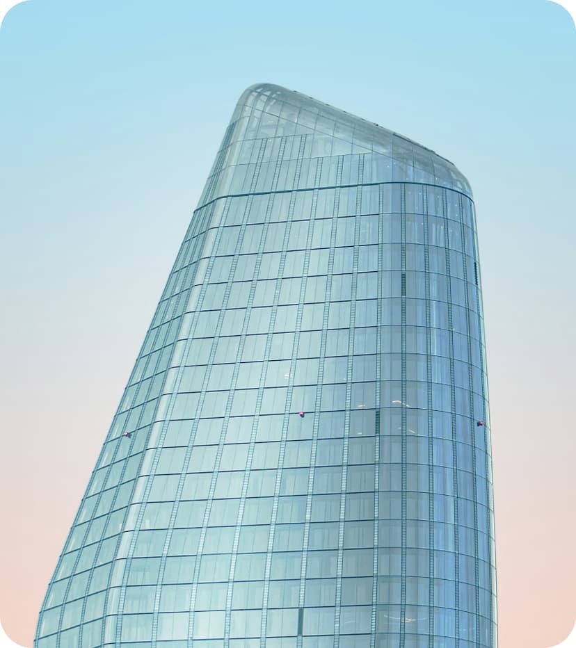 Glass building architecture